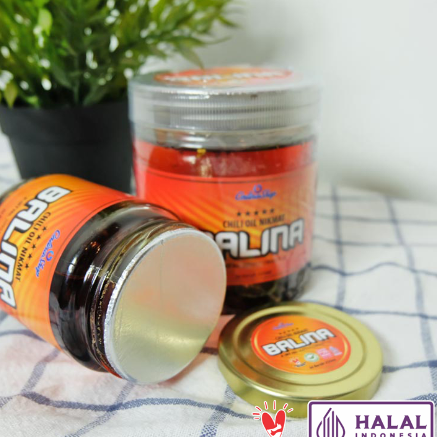 BALINA Chili Oil Nikmat 250ml Halal Kemasan Stoples Kaca