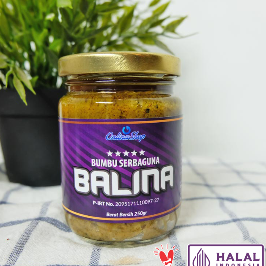 BALINA Bumbu Serbaguna 250gr Halal Kemasan Stoples Kaca