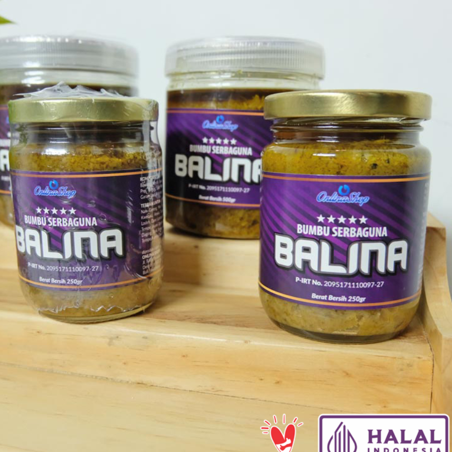 BALINA Bumbu Serbaguna 250gr Halal Kemasan Stoples Kaca