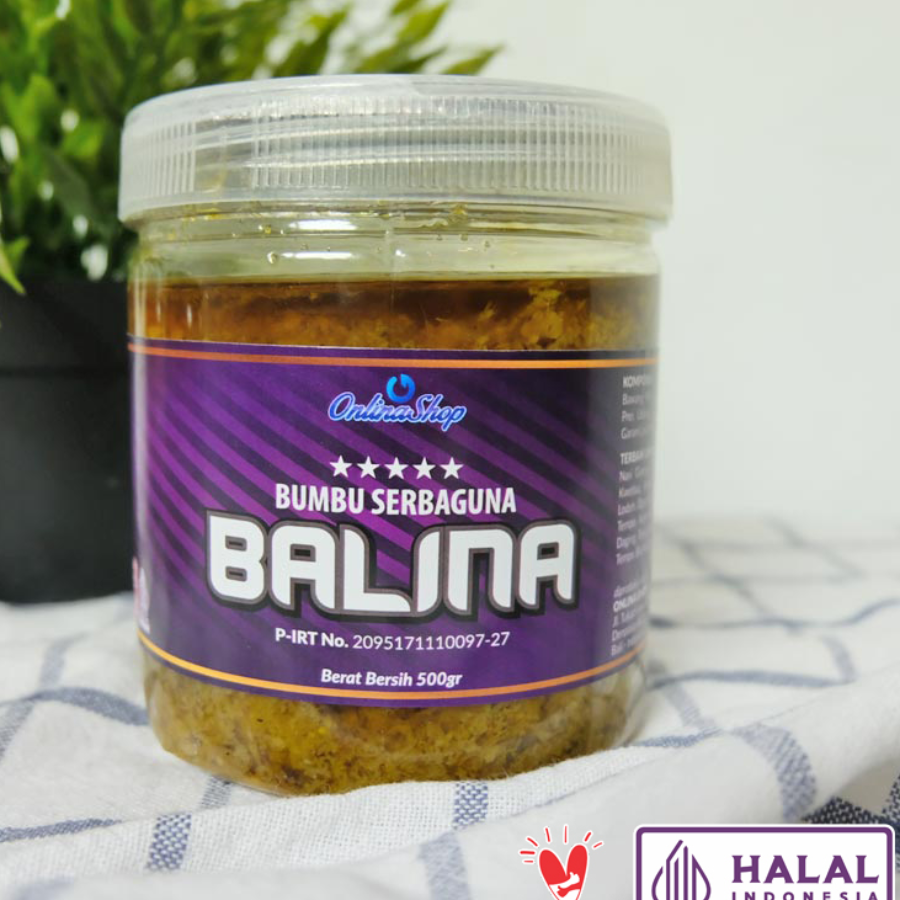 BALINA Bumbu Serbaguna 500gr Halal Kemasan Stoples Plastik