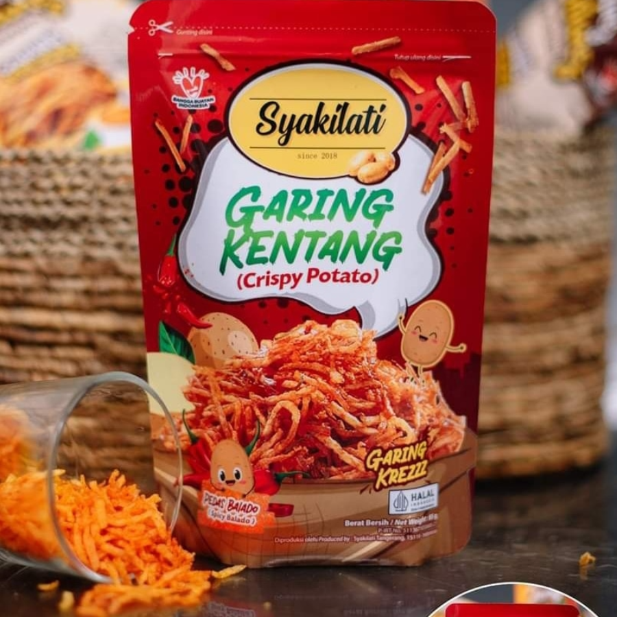 Syakilati garing kentang pedas balado