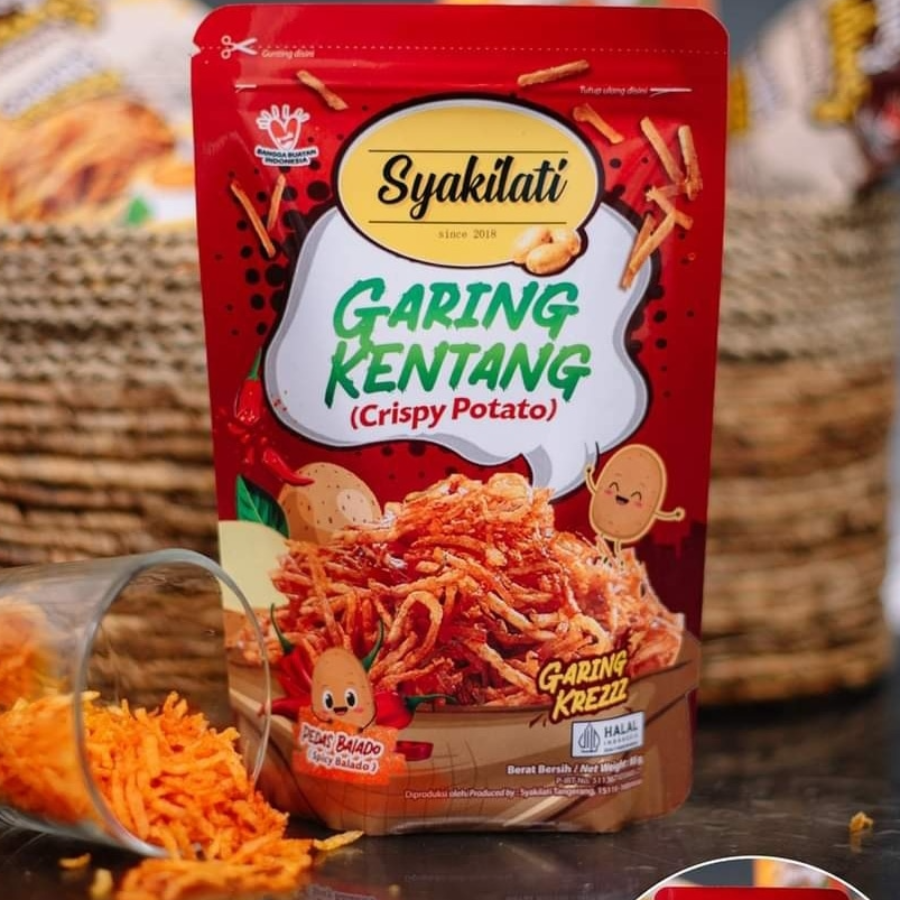 Syakilati garing kentang pedas balado