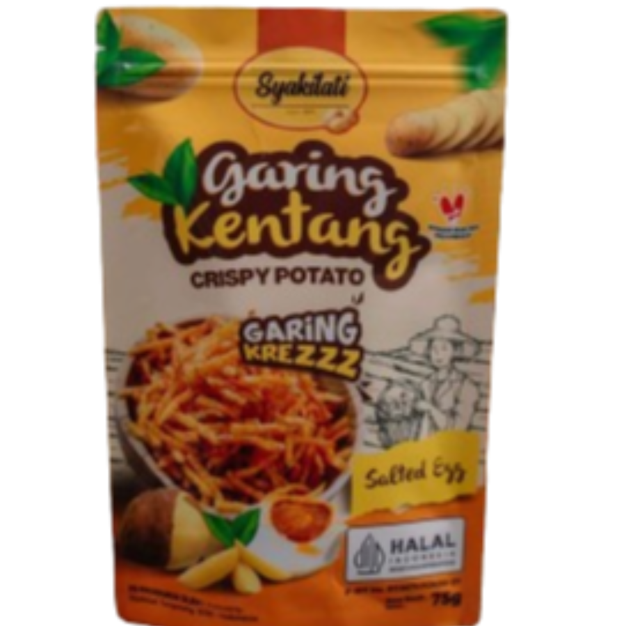 Syakilati garing kentang Salted Egg