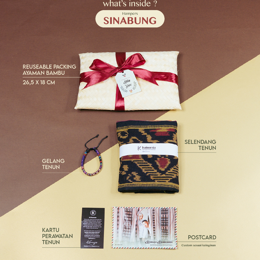 KAINNESIA Sinabung-Souvenir Hampers Pernikahan Birthday Gift Graduation Gift Birthday Hampers Custom