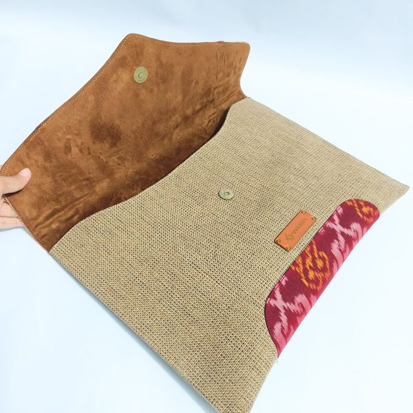 UWAISGEN Tas Laptop Anvlope 14 inchi Goni Endek Etnik Bali Handmade
