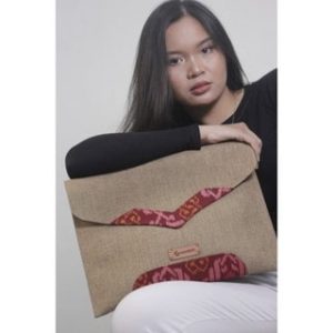 UWAISGEN Tas Laptop Anvlope 14 inchi Goni Endek Etnik Bali Handmade