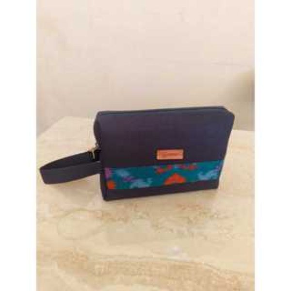 UWAISGEN Zidni Pouch Kanvas Endek Etnik Bali Handmade