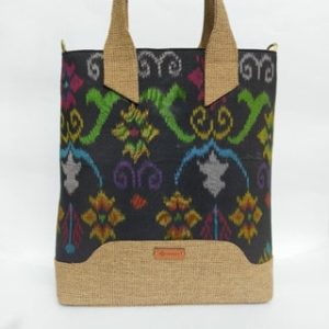 UWAISGEN Hafsha Bag Besar Goni Tenun Endek Handmade