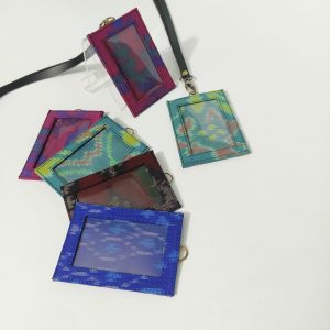 UWAISGEN Nametag/Landnyard 1 sisi Endek Etnik Bali Handmade
