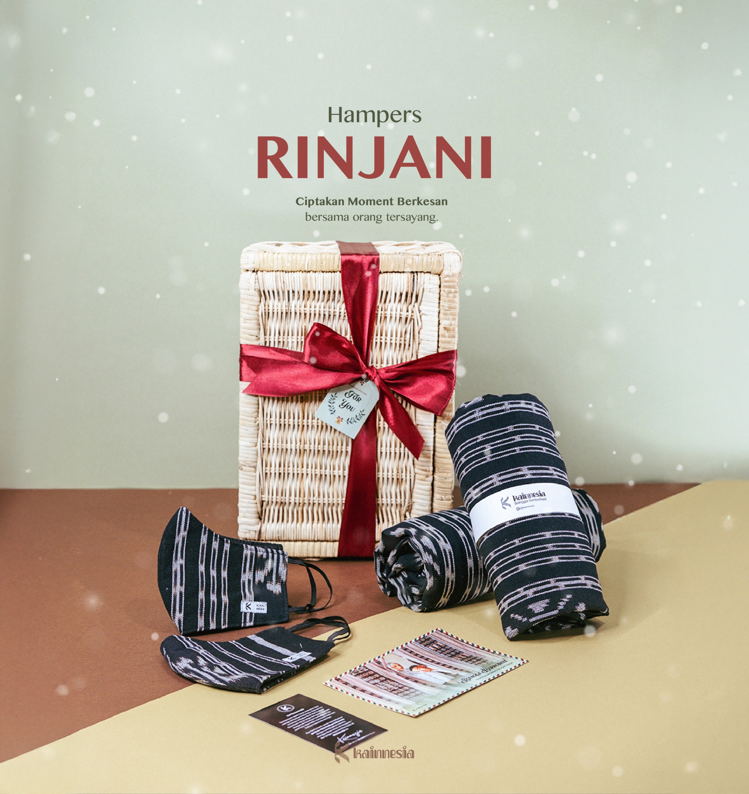 KAINNESIA Rinjani-Souvenir Hampers Pernikahan Birthday Gift Graduation Gift Birthday Hampers Custom