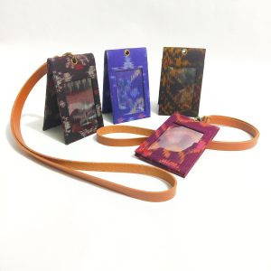 UWAISGEN Nametag/Lanyard 2 sisi Endek Etnik Bali Handmade