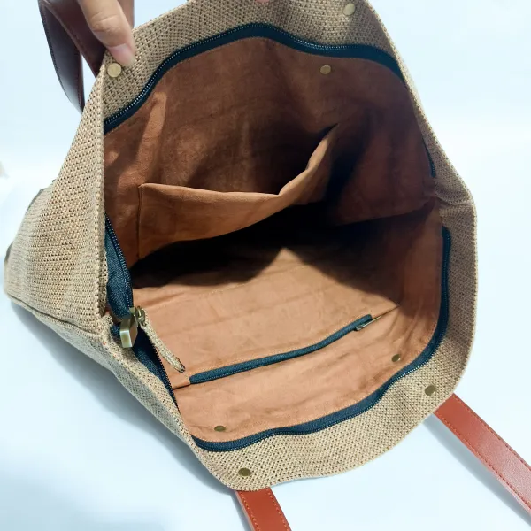 UWAISGEN Totebag Goni Endek Etnik Bali Hadmade Estu Bag