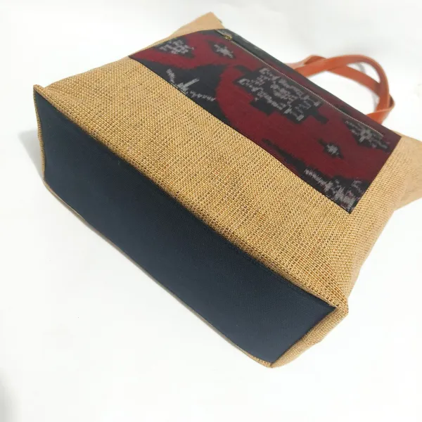 UWAISGEN Totebag Goni Endek Etnik Bali Hadmade Estu Bag