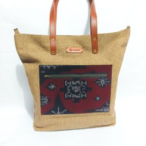 UWAISGEN Totebag Goni Endek Etnik Bali Hadmade Estu Bag