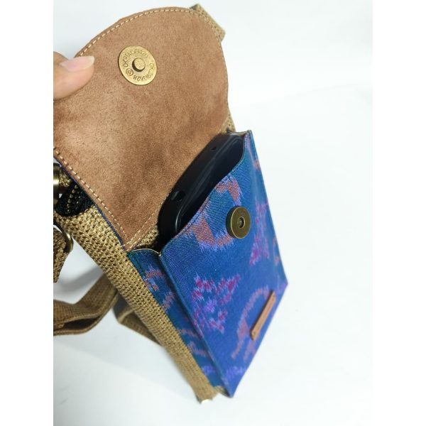 UWAISGEN Tas Selempang Goni Endek Etnik Bali Handmade Eva Slingbag