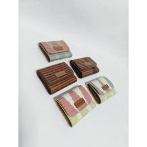 UWAISGEN Dompet Wanita Tenun Rangrang Etnik Bali Handmade Dompet Lipat Sena