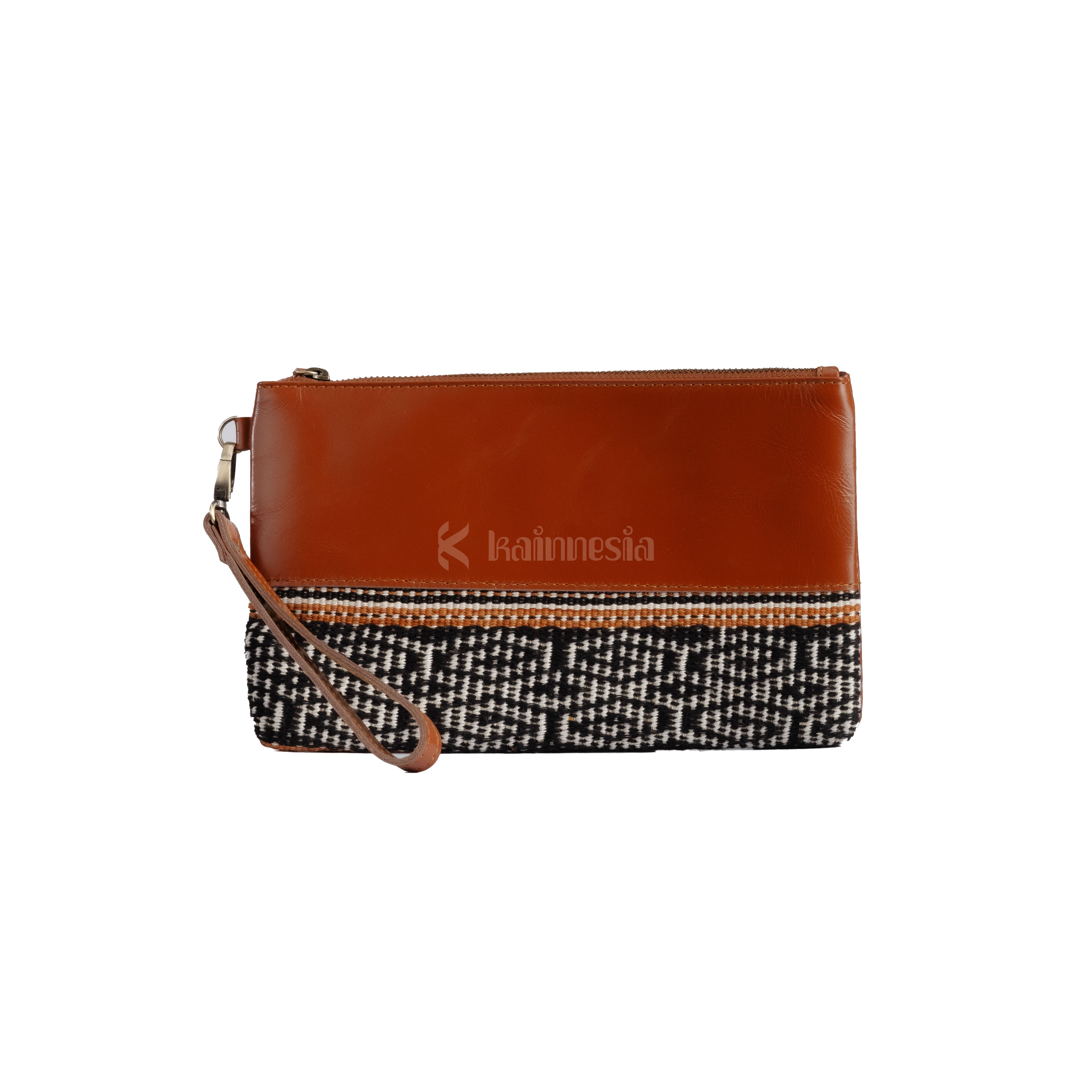 ACCECORIES KAINNESIA Sekar Clutch - Tenun Kulit Sapi Asli