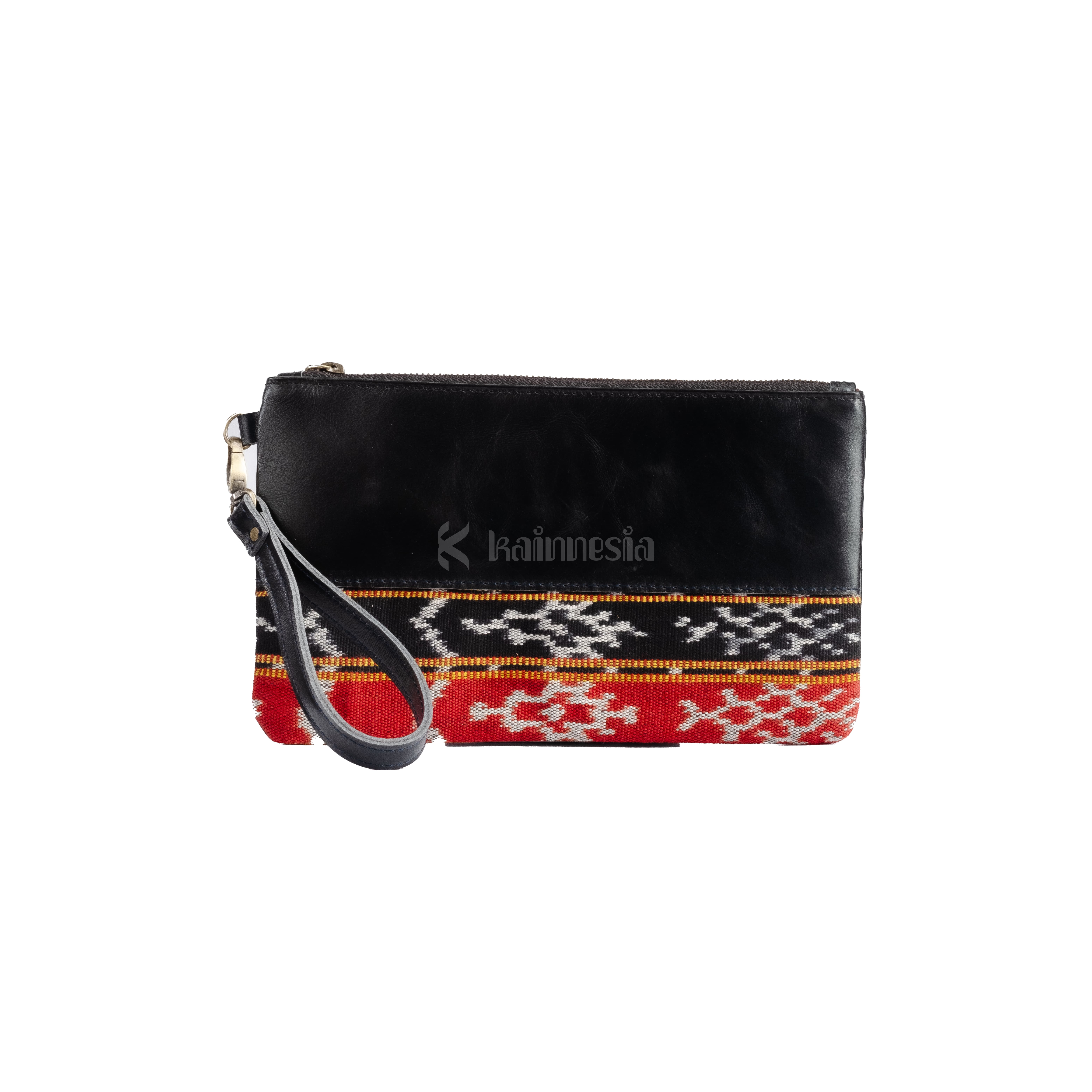 ACCECORIES KAINNESIA Sekar Clutch - Tenun Kulit Sapi Asli