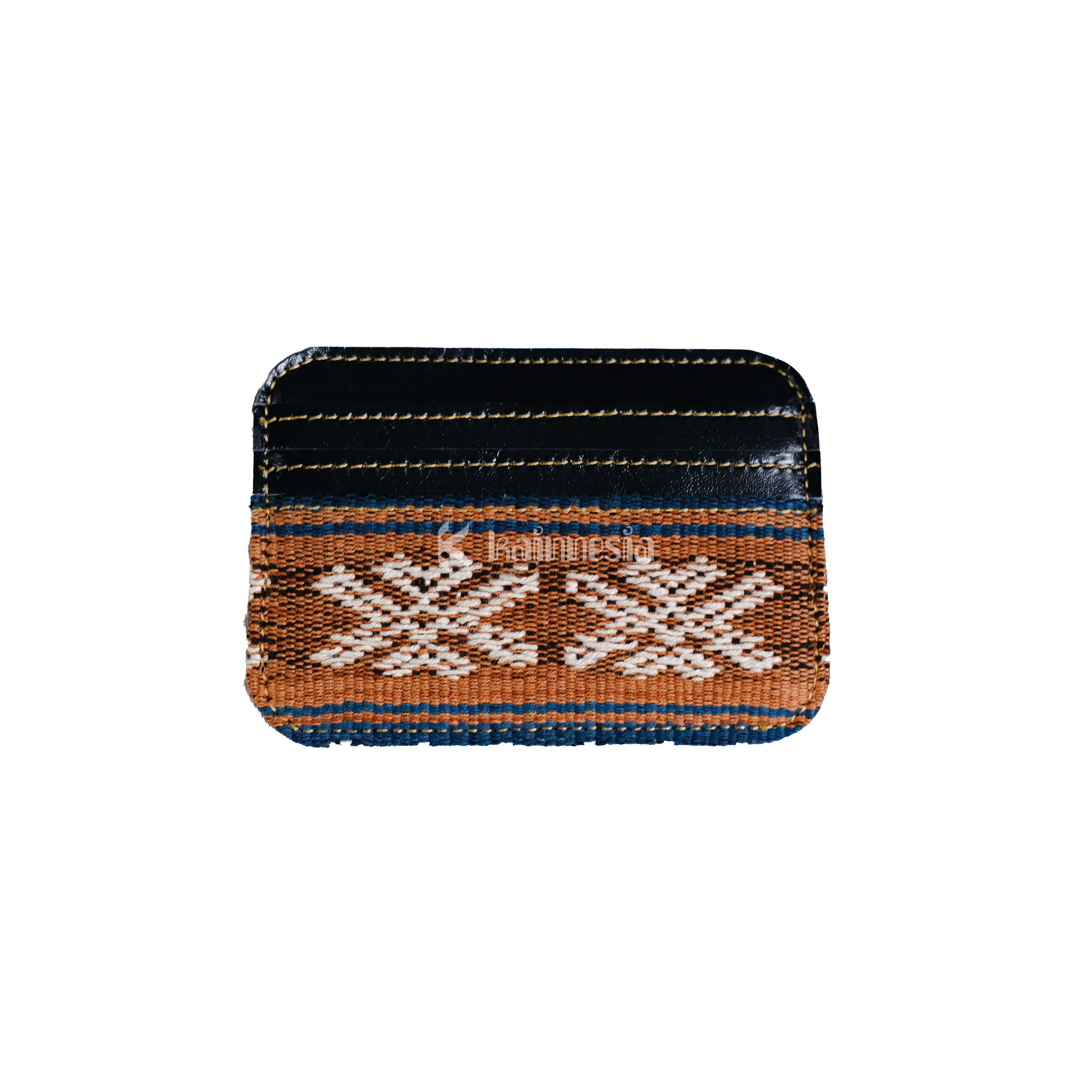 KAINNESIA Aswin Cardholder Single - Tenun Kulit Sapi Asli
