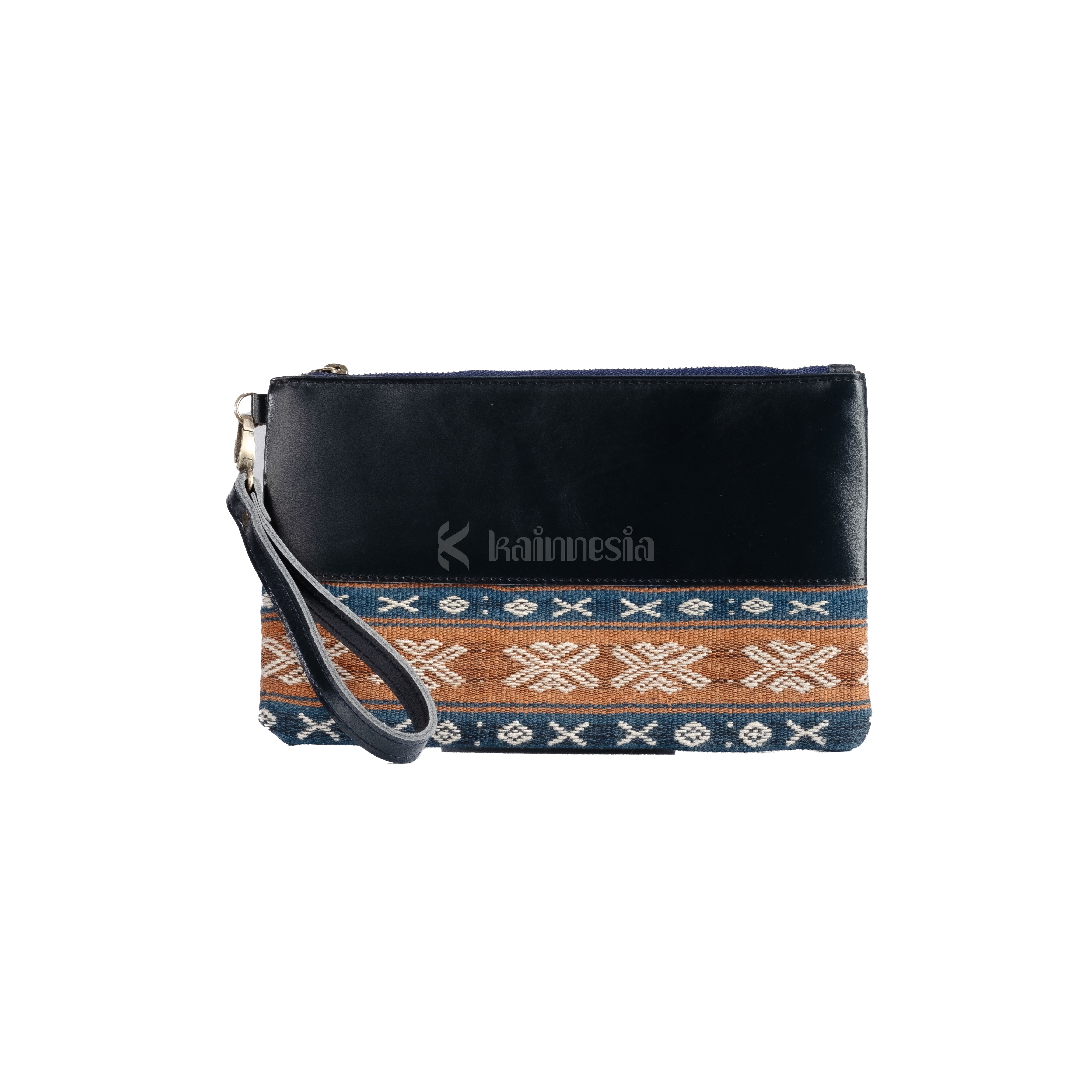 KAINNESIA Sekar Clutch - Tenun Kulit Sapi Asli