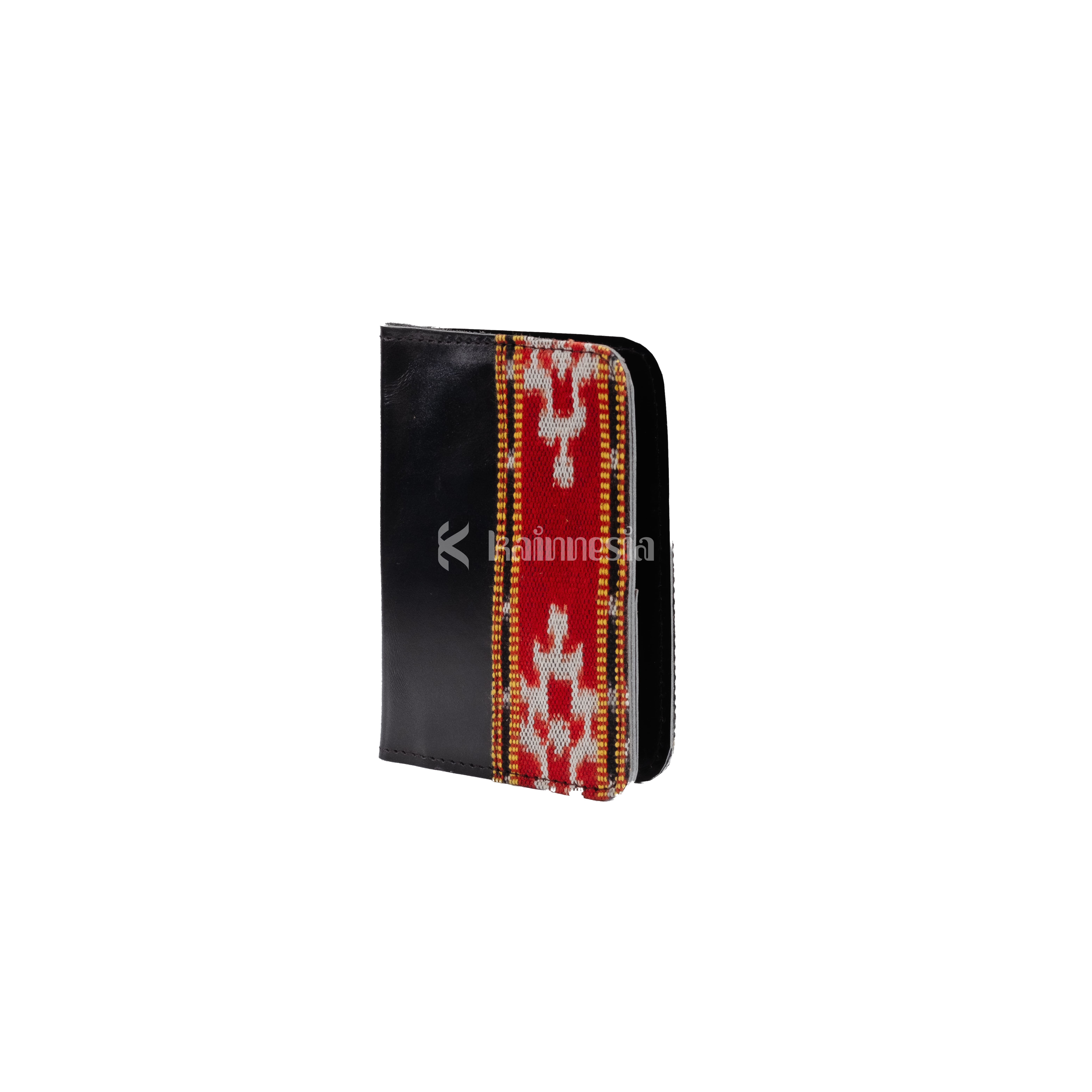 KAINNESIA Kasusra Passport Cover - Tenun Kulit Sapi Asli
