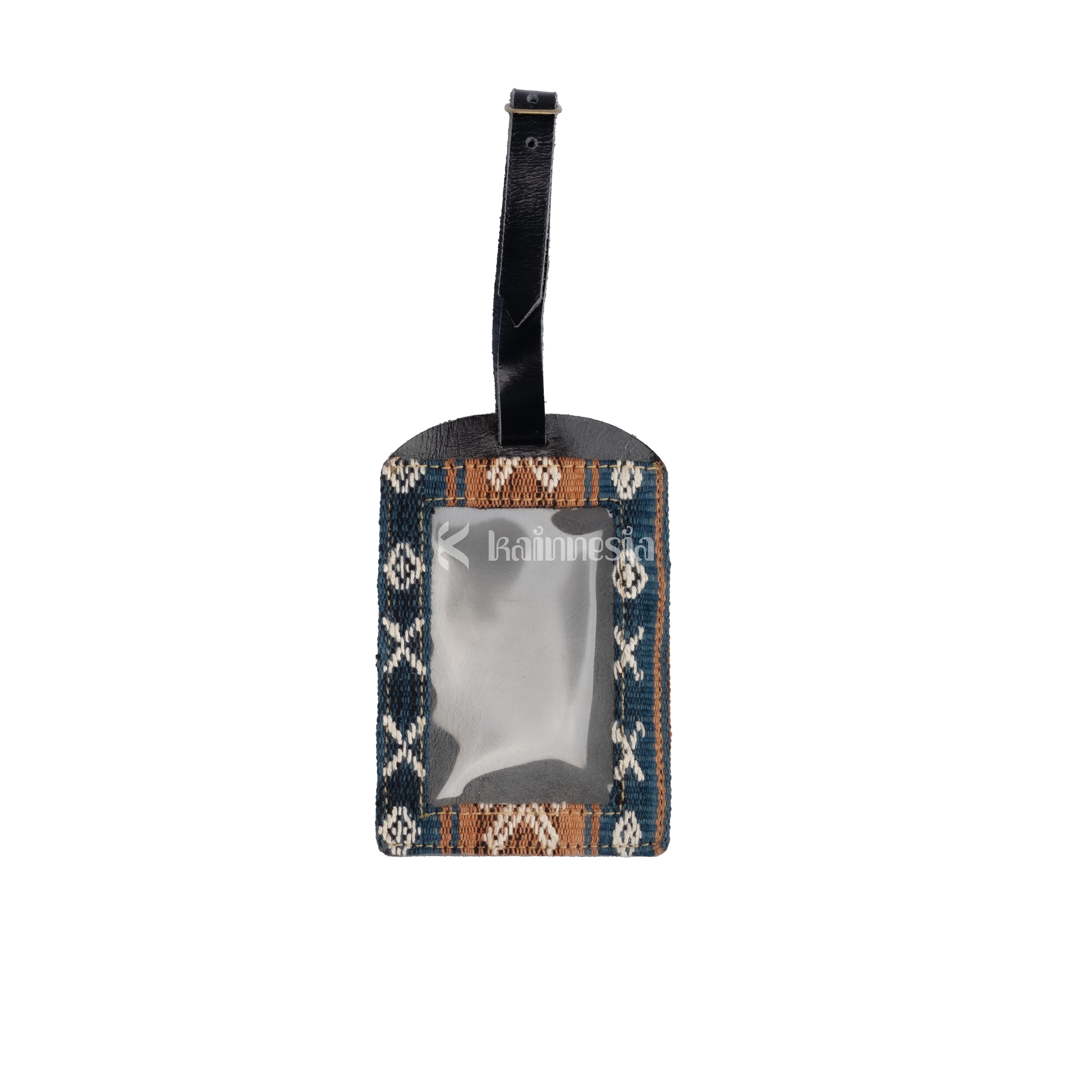 KAINNESIA Bena Name Tag - Tenun Kulit Sapi Asli