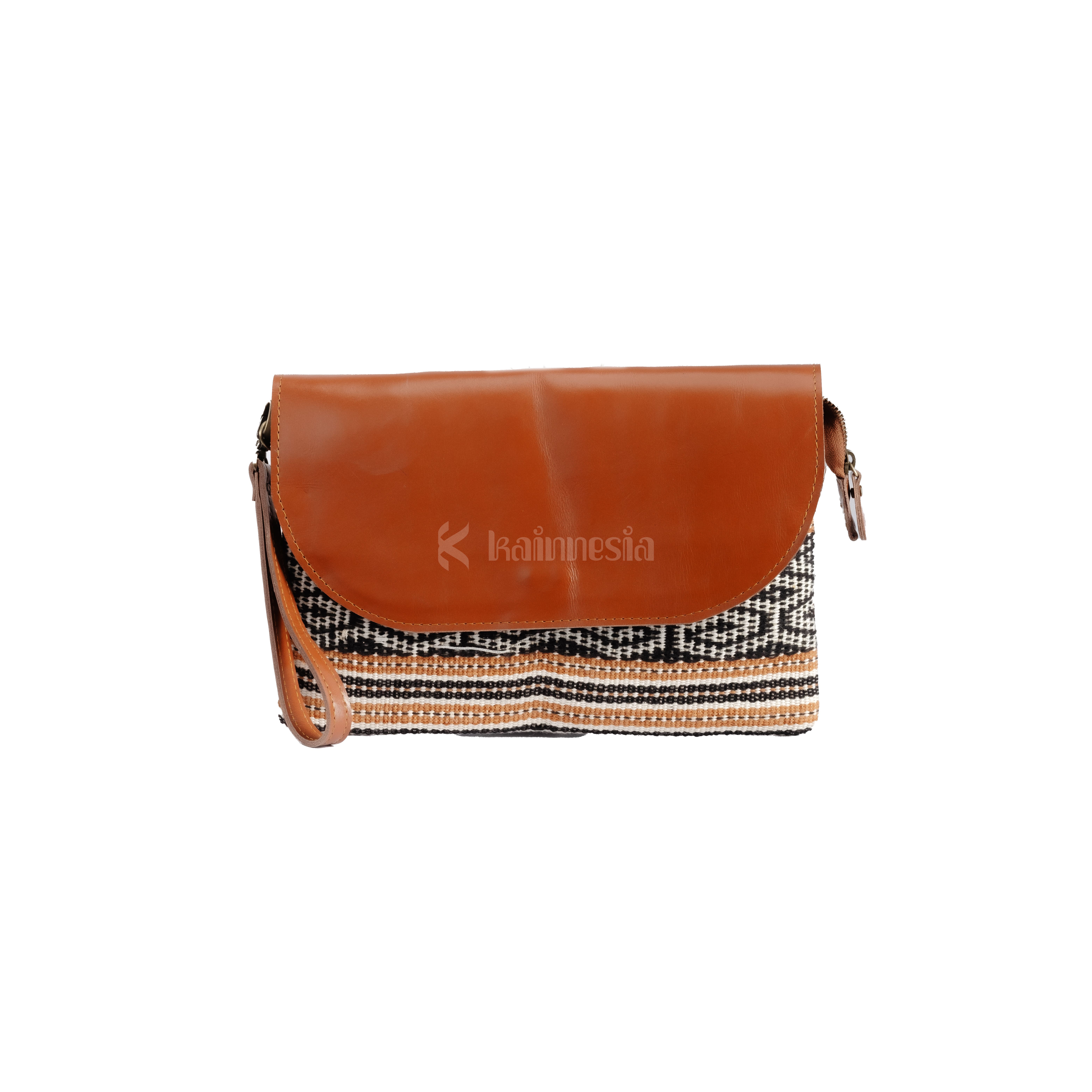 KAINNESIA Shinta Clutch - Tenun Kulit Sapi Asli