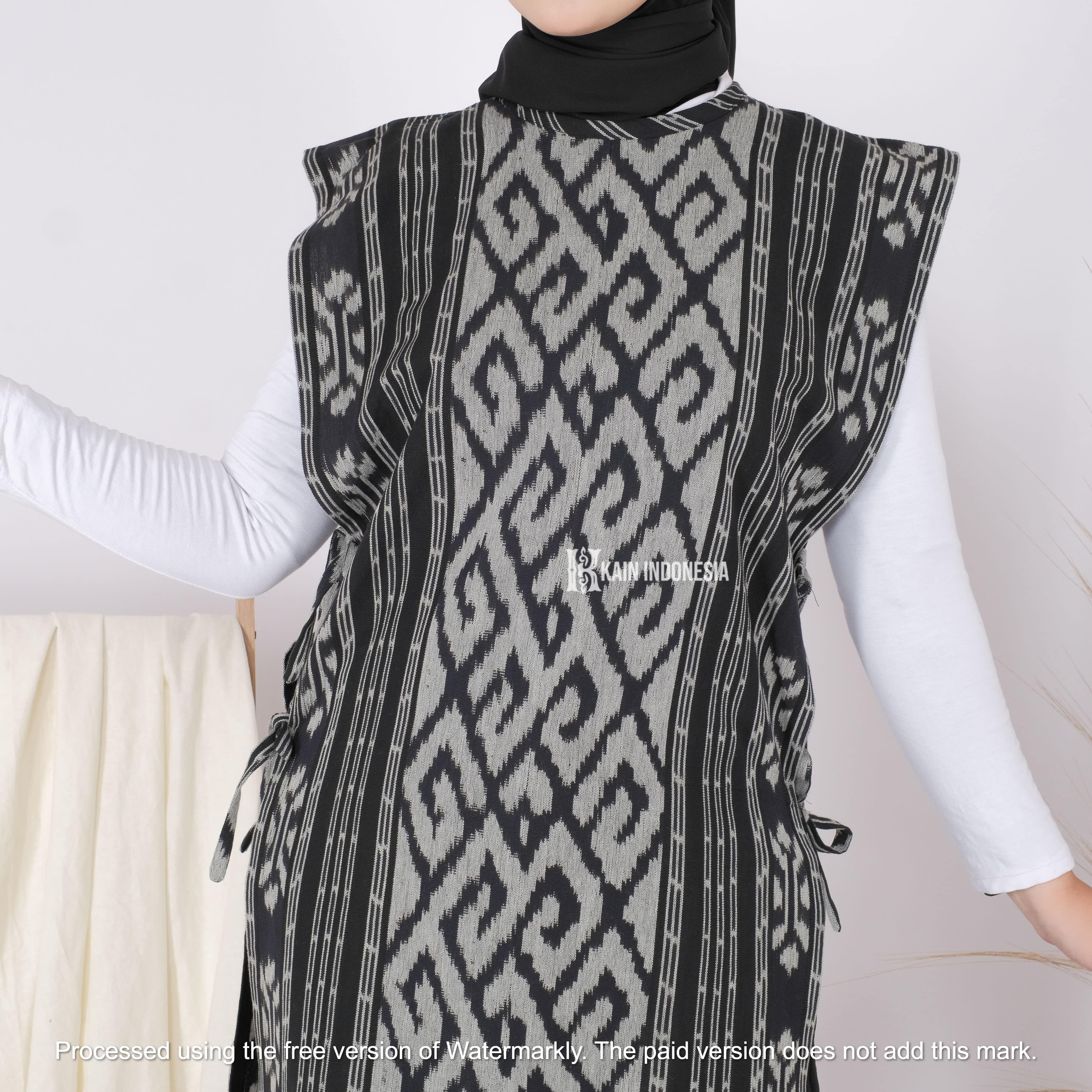 KIBS Outer Nadia Tenun Kinan Hitam All Size