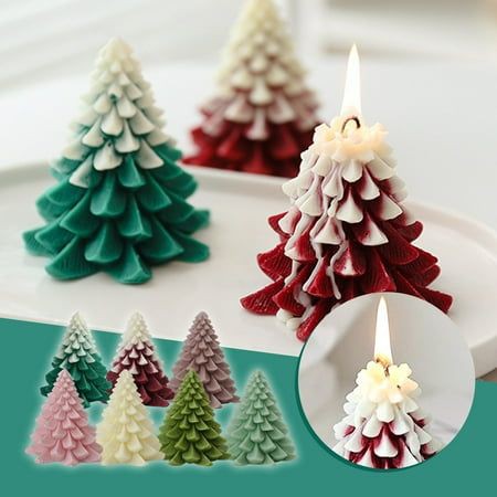 LILIN NATAL AESTHETIC DEKORASI SOUVENIR POHON CEMARA NON AROMA