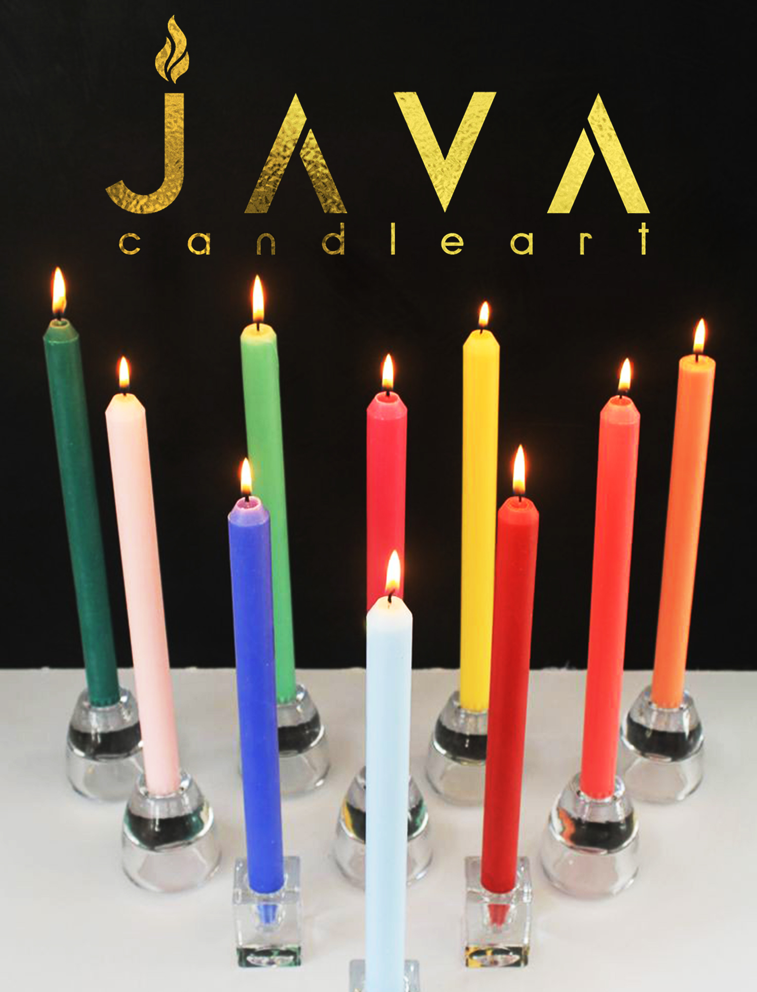 LILIN PENERANGAN & DEKORASI ANEKA WARNA (1,4 Cm x 15 CM) ISI 8 BTG