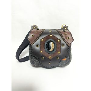 UWAISGEN Tas Selempang Pria/Wanita Tas Selempang Kulit Asli Boho Lucian Bag