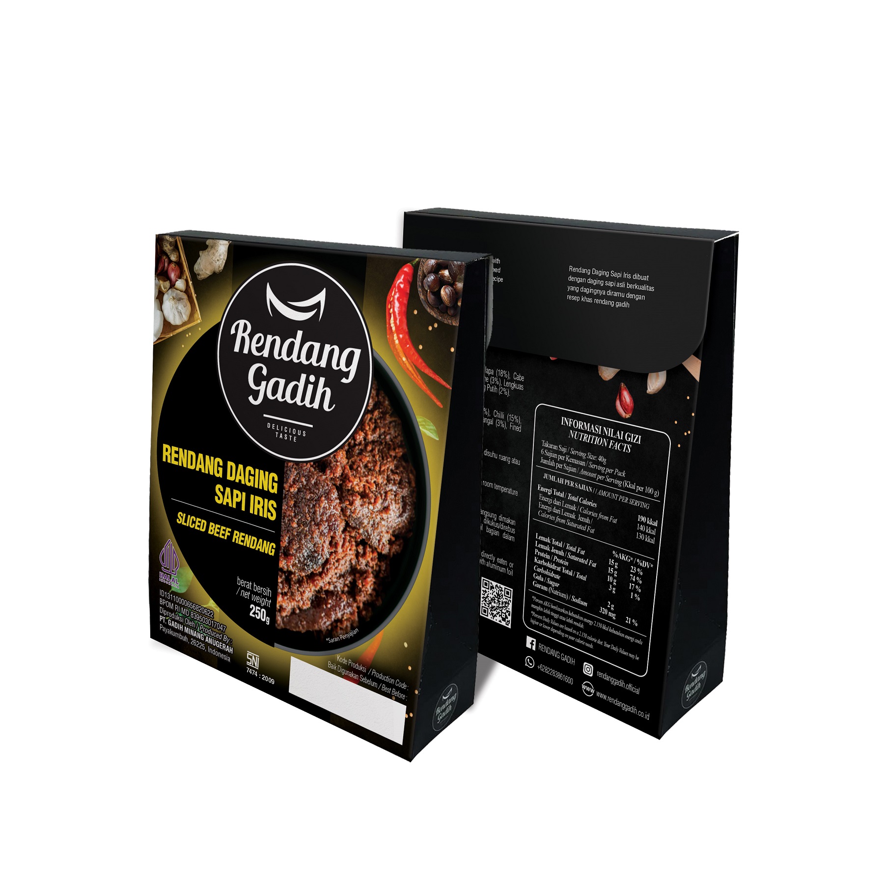 Rendang Gadih - Rendang Sapi Iris 250 g