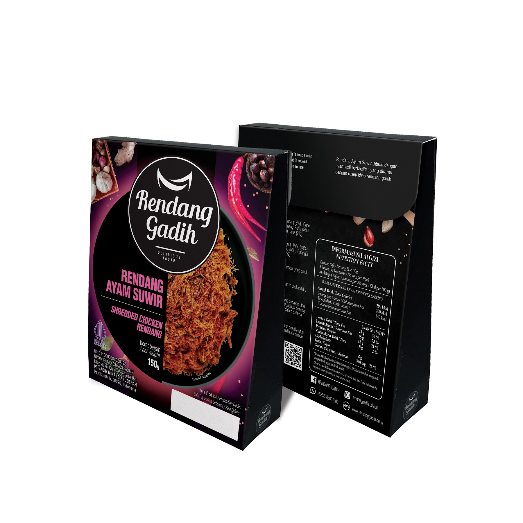 Rendang Gadih - Ayam Suwir 250 g