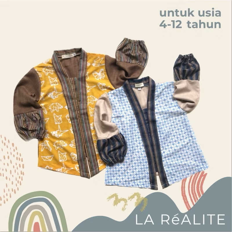 [4-12 TAHUN] LA RÃ©ALITE - NONE BLOUSE - BLUS ATASAN KEBAYA ENCIM BATIK CAP KOMBINASI BALITA ANAK CEWE