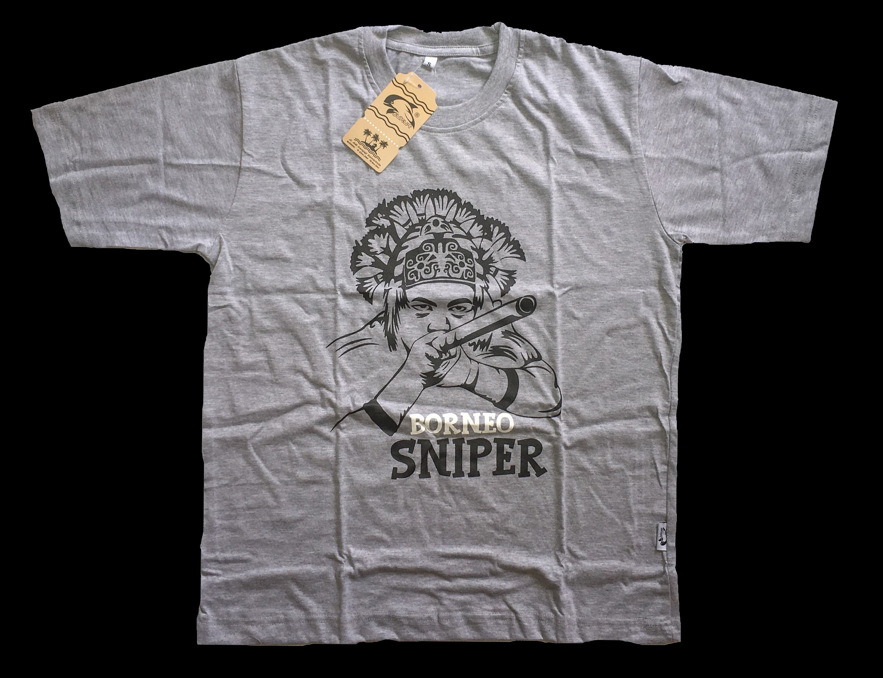 kaos jukut - borneo sniper kaos oleh oleh samarinda khas kaltim