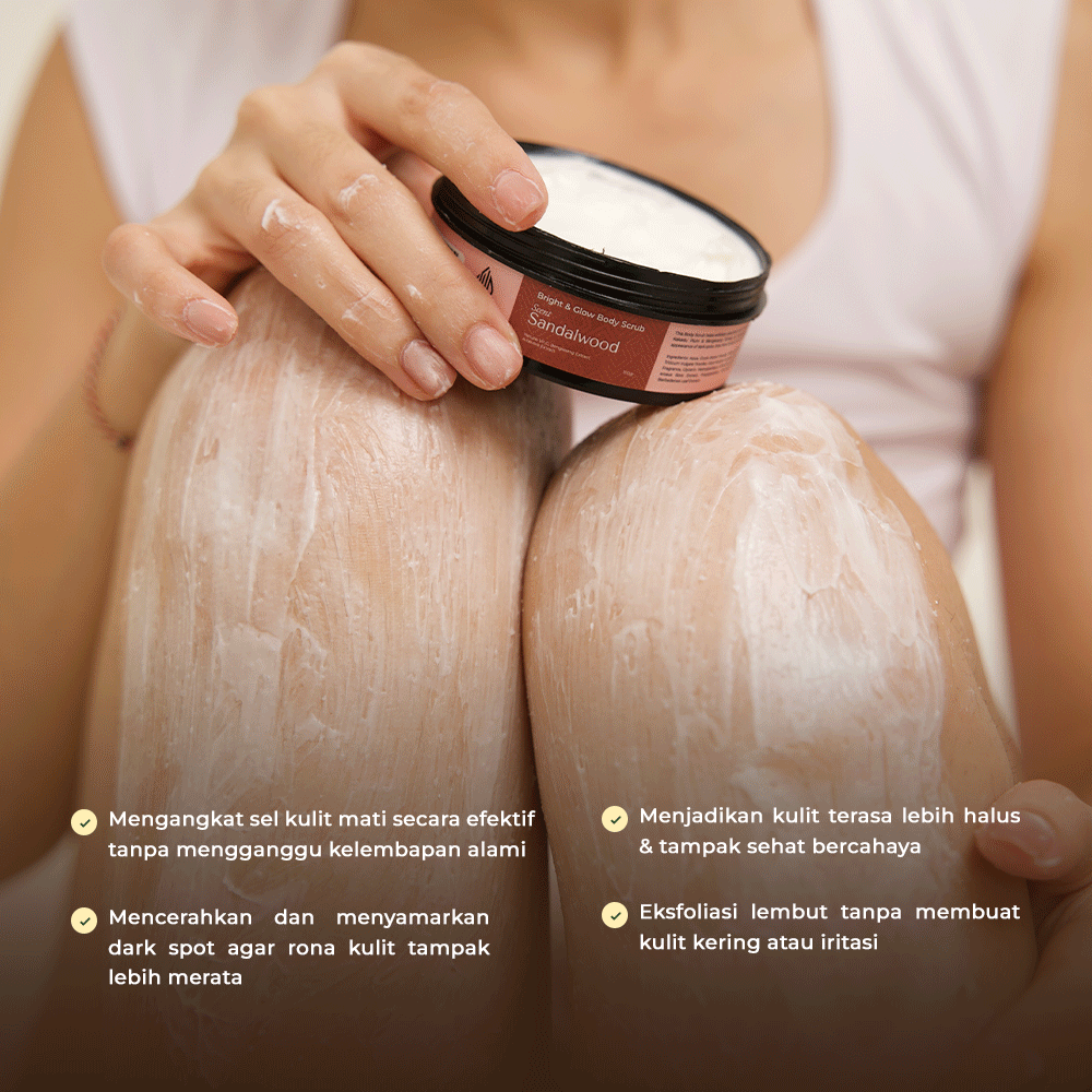 Denara Bali Bright & Glow Body Scrub Ubud Serenity 100gr | Mencerahkan, Melembabkan & Mengangkat Sel Kulit Mati