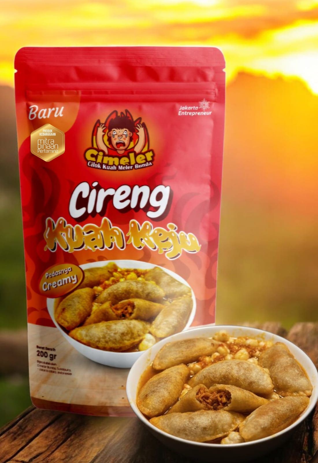 Cimeler cireng Kuah Keju