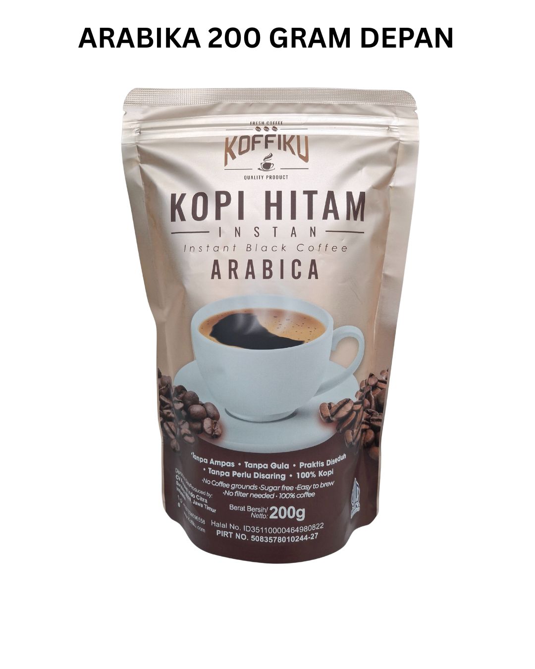 ARABIKA 200 Gram Kopi Hitam Tanpa Ampas / Spray Dried Instant Coffee