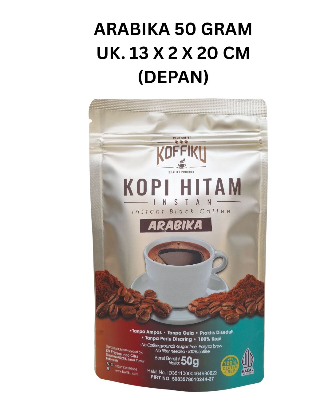 ARABIKA 200 Gram Kopi Hitam Tanpa Ampas / Spray Dried Instant Coffee