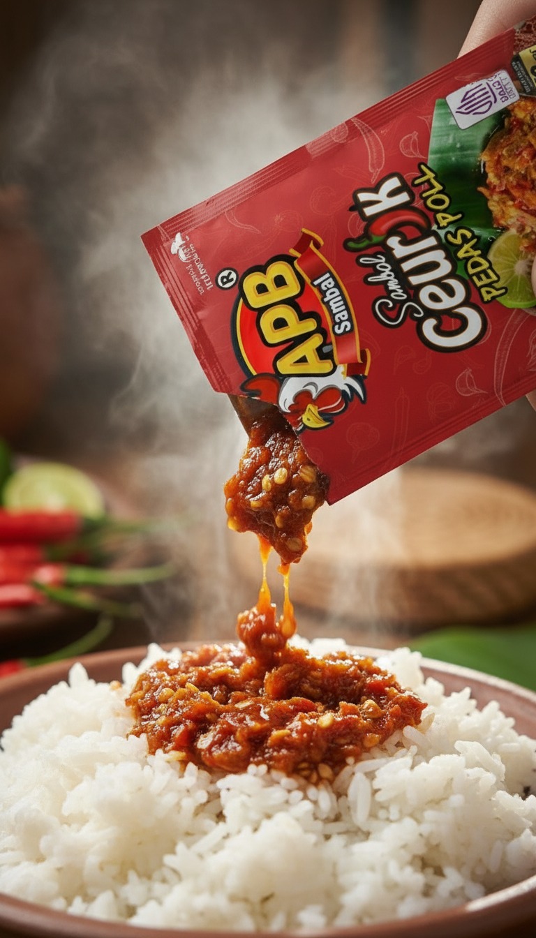 APB SAMBAL CEURIK  (SAMBAL BAWANG)  Sachet 18 gr