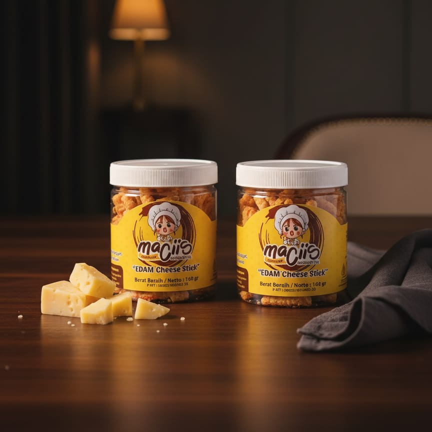 MACIIS Ummben Cheese Stick Keju Edam Toples 160g Cemilan Anak Dewasa Homemade Tanpa MSG Halal