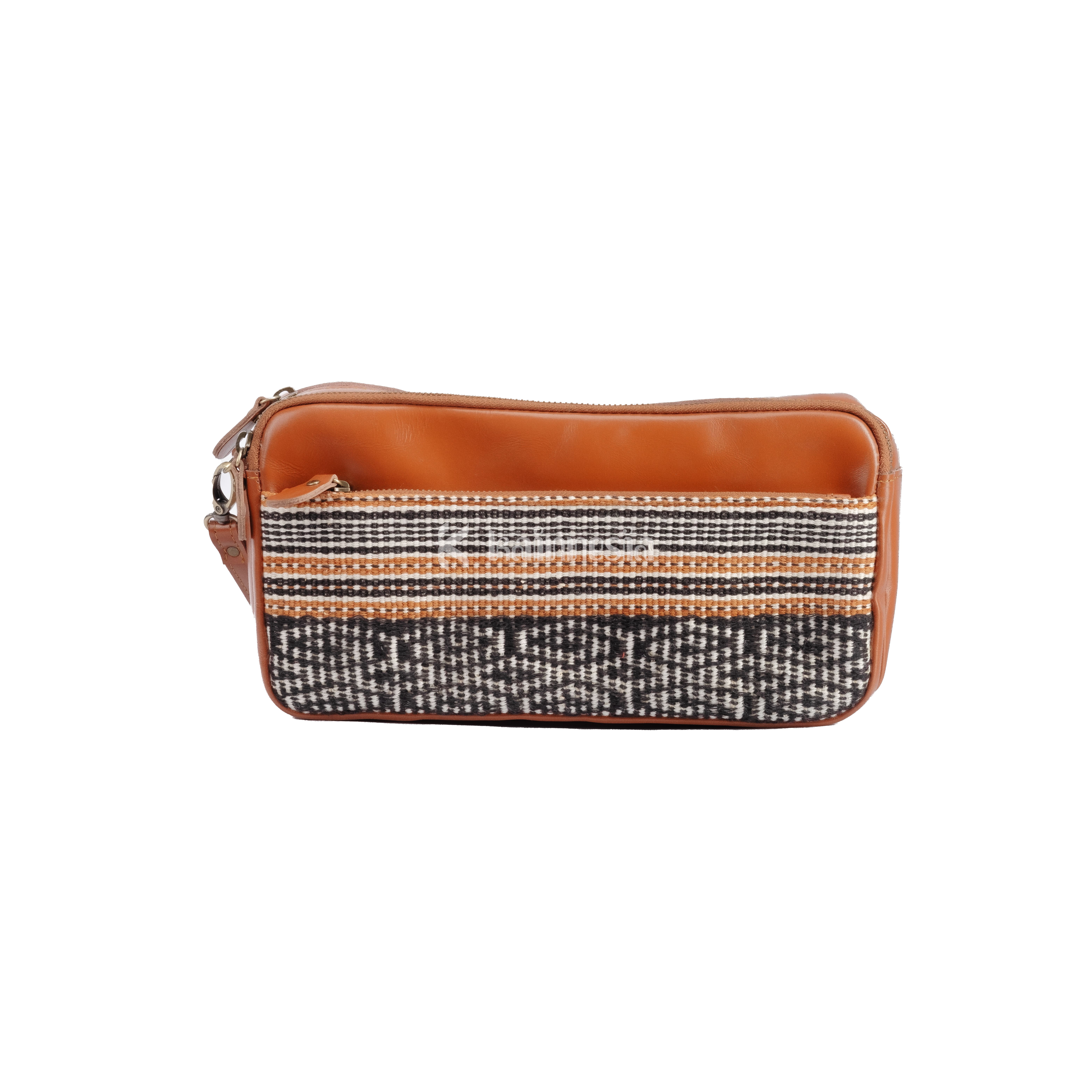 KAINNESIA Abimanyu Pouch - Tenun Kulit Sapi Asli