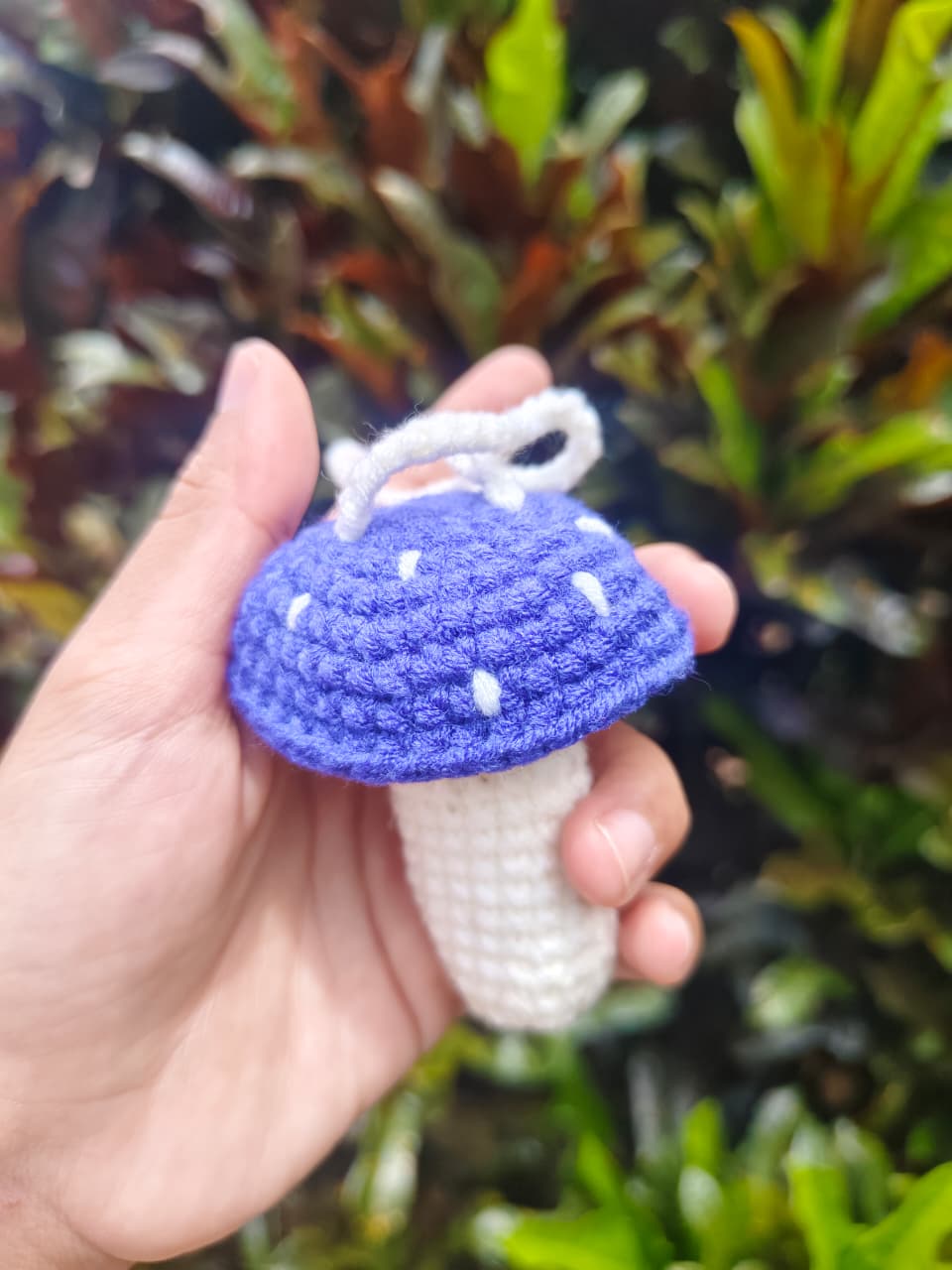 Bona Rajut. Bag Charm Jamur Rajut Handmade. Souvenir Handmade