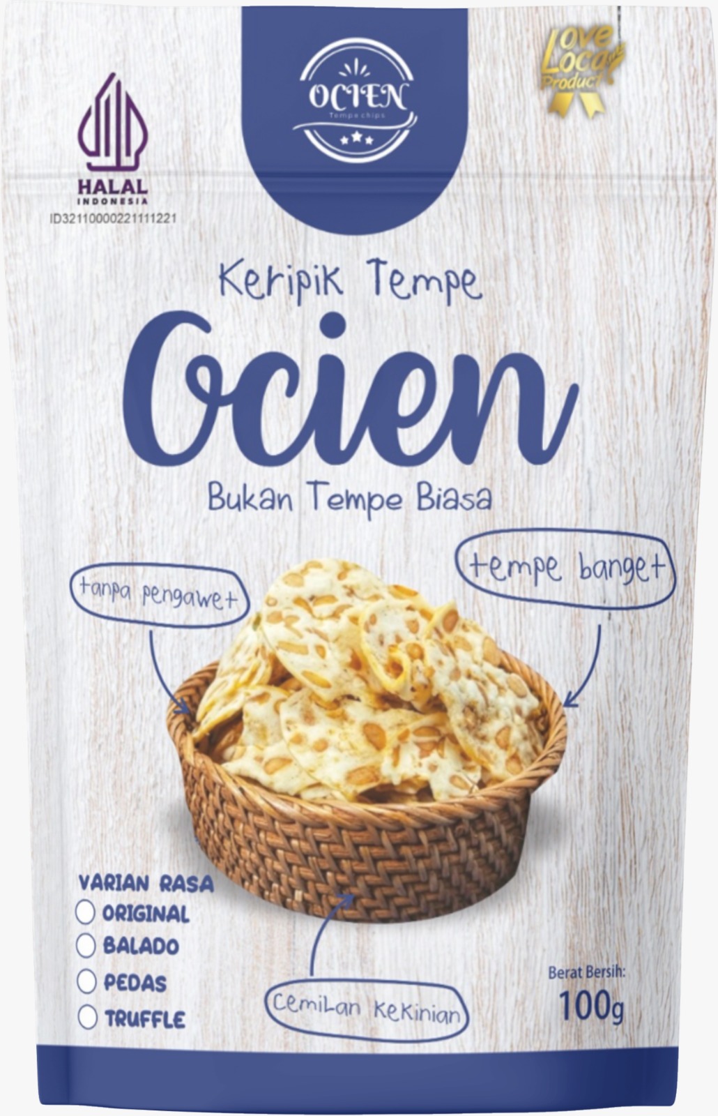 Ocien keripik tempe
