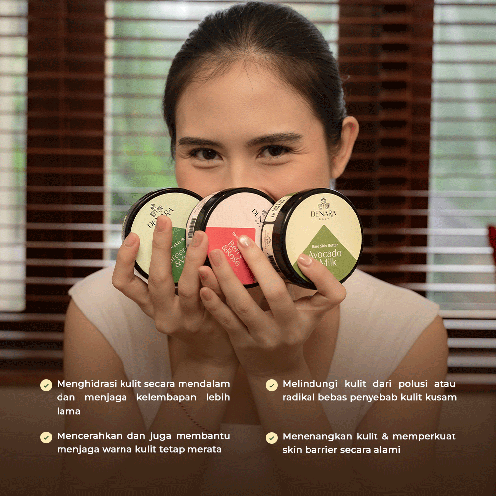 Denara Bali Bare Skin Butter Green Tea & Vanilla 100gr | Menutrisi dan Menghidrasi Kulit