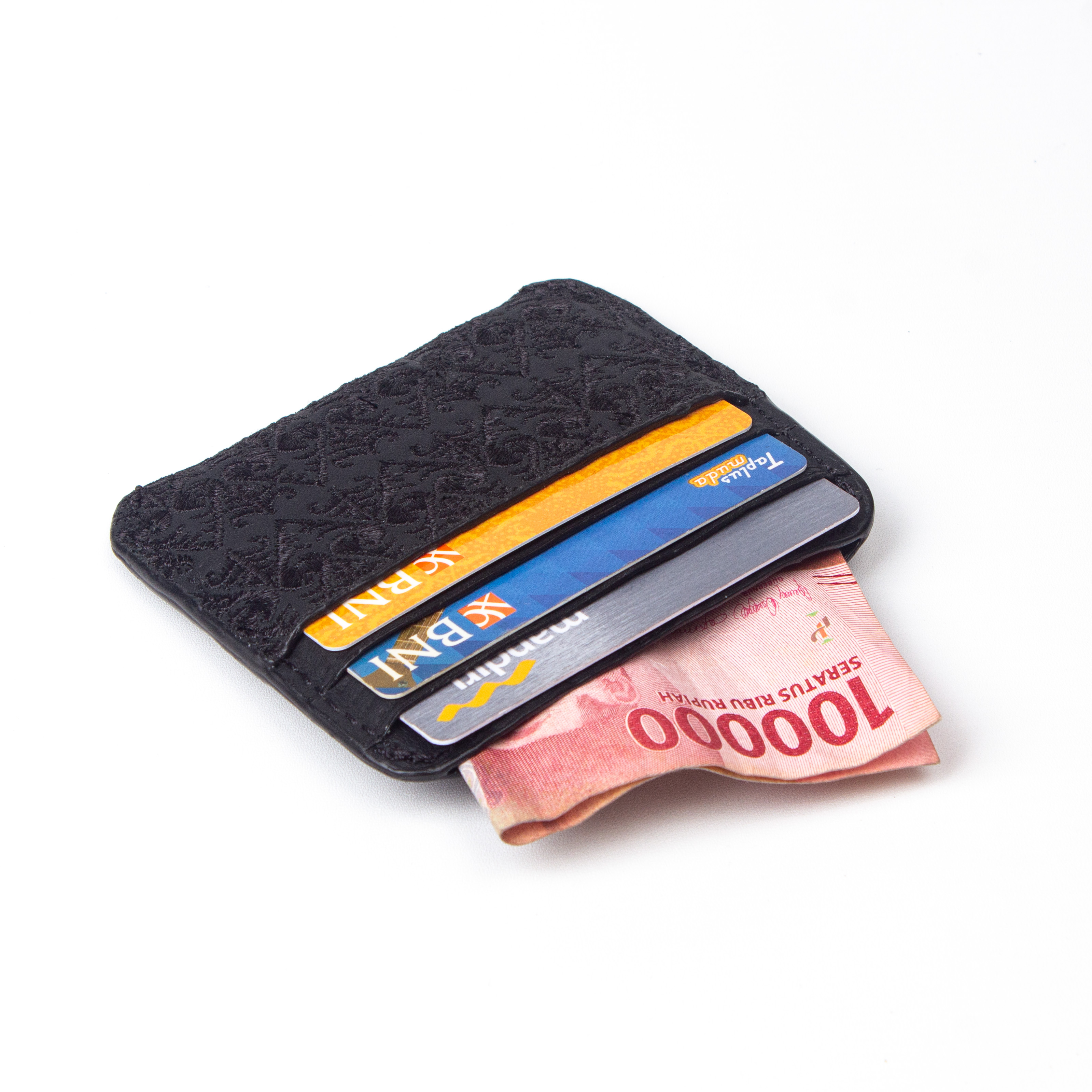 Palu Card Holder Batik Embroidery Genuine Leather Kulit Asli - Nusantara Series Gammara