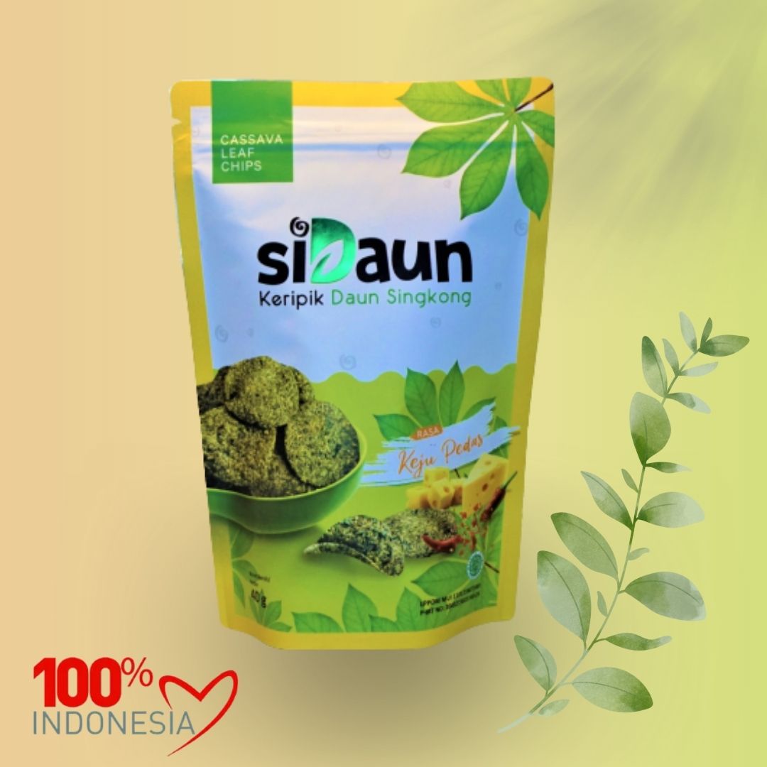 SiDaun Singkong Rasa Keju Pedas  (40g)